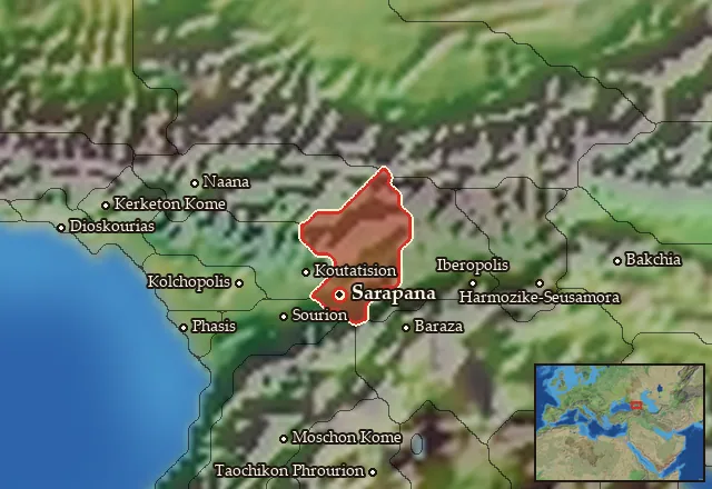 Map of Egritike and its neighbours