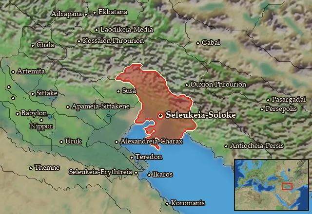 Map of Elymais and its neighbours