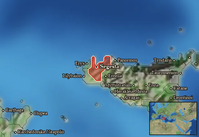 Map of Elymia and its neighbours