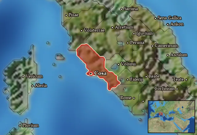Map of Etruria Meridionalis and its neighbours