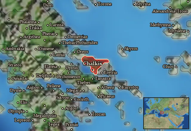 Map of Euboia and its neighbours
