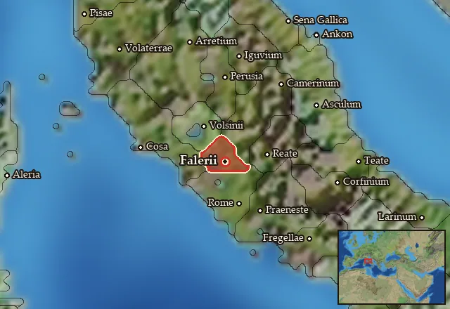 Map of Faliscia and its neighbours