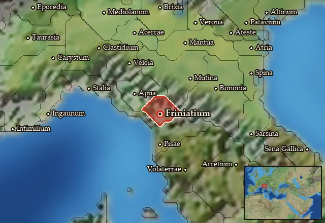 Map of Friniatia and its neighbours