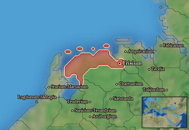 Map of Frisia and its neighbours