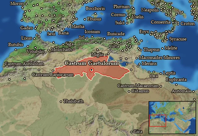 Map of Gaetulia and its neighbours
