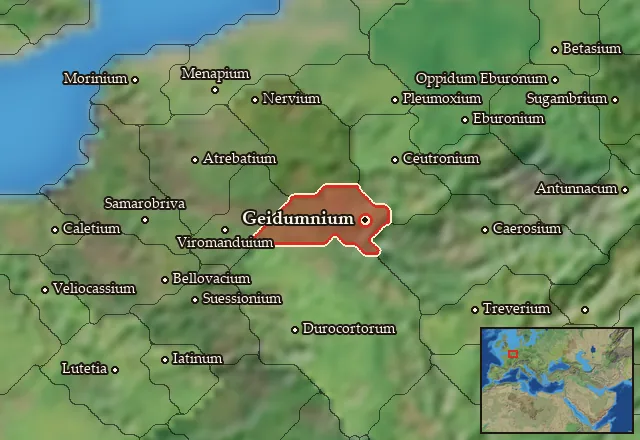 Map of Geidumnia and its neighbours
