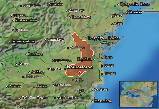 Map of Getaia and its neighbours