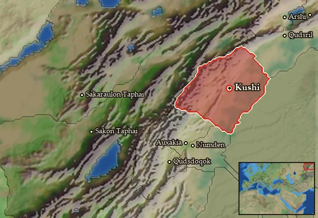 Map of Gusan and its neighbours