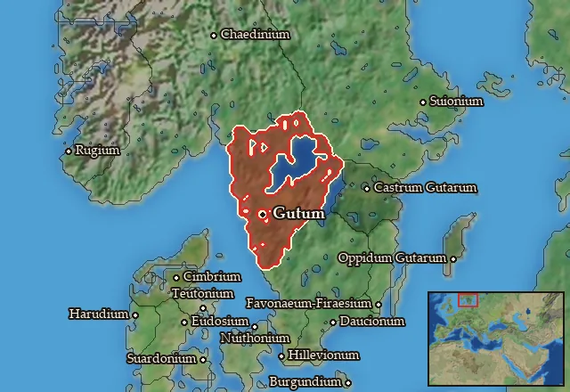Map of Gutia and its neighbours