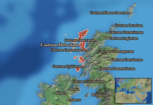 Map of Hebudes and its neighbours
