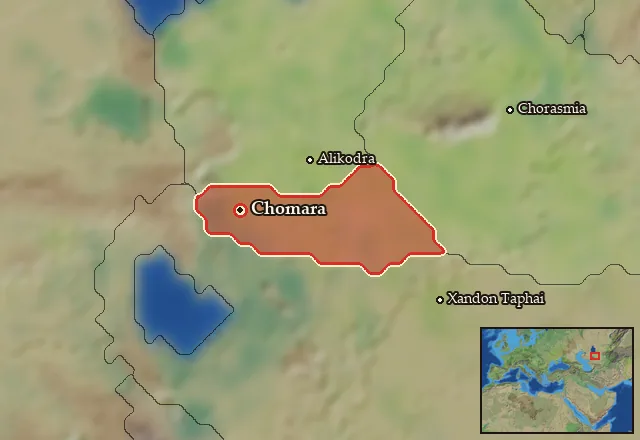 Map of Hesperos Chorasmene and its neighbours