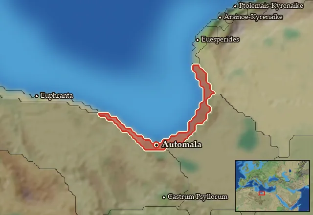 Map of Hesperos Kyrenaike and its neighbours
