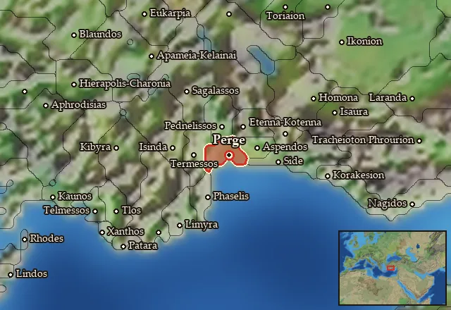 Map of Hesperos Pamphylia and its neighbours
