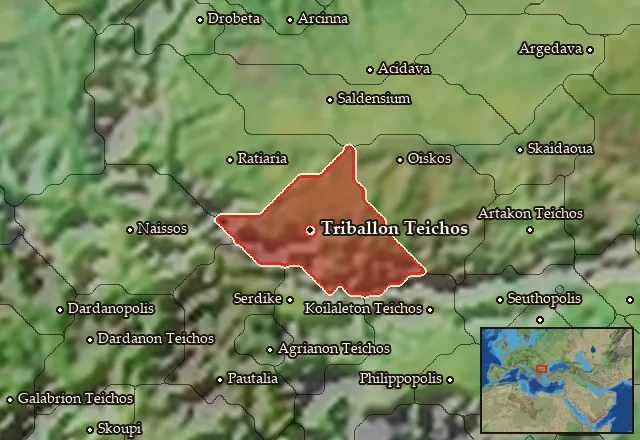 Map of Hesperos Triballia and its neighbours