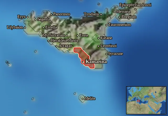 Map of Hipparia and its neighbours