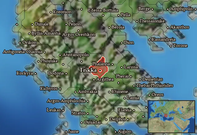 Map of Histiaiotis and its neighbours