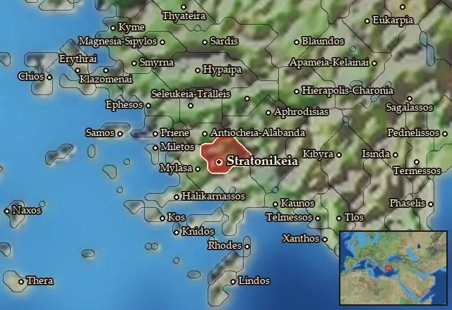 Map of Idrias and its neighbours