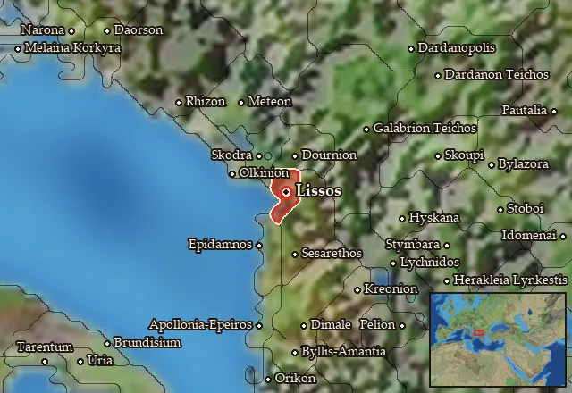 Map of Illyria and its neighbours