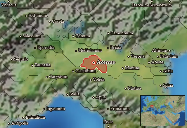 Map of Insubria Meridionalis and its neighbours