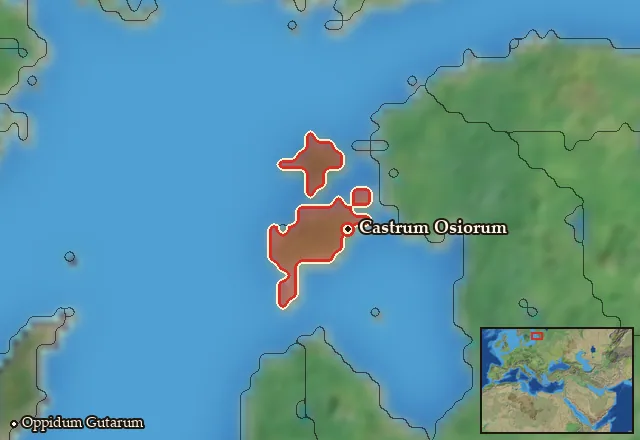 Map of Insula Osiorum and its neighbours