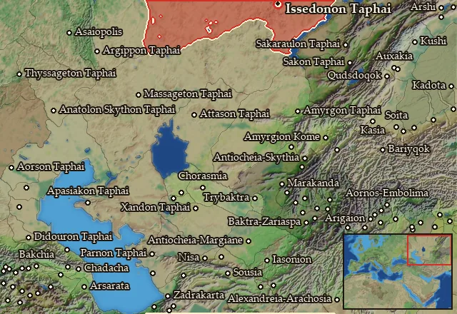 Map of Issedonia and its neighbours