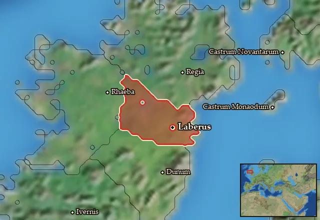 Map of Ivernia Centralis and its neighbours