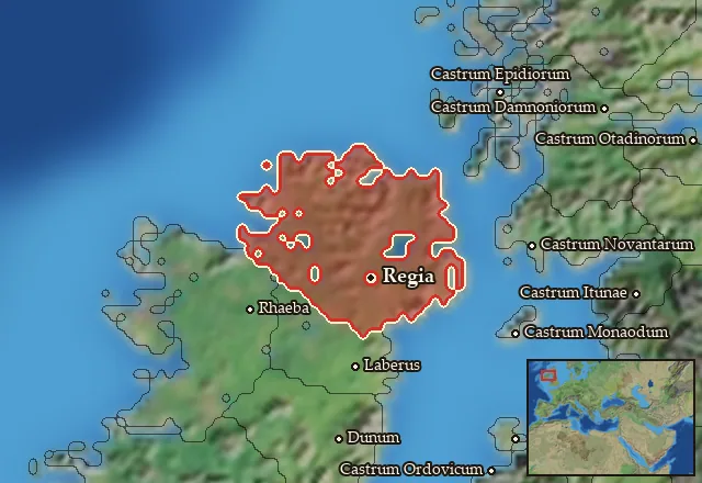Map of Ivernia Septentrionalis and its neighbours