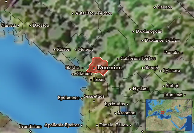Map of Kaouia and its neighbours