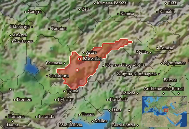 Map of Kappadokia and its neighbours