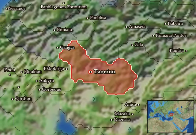 Map of Kappadoxia and its neighbours