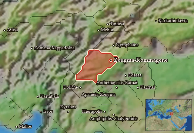 Map of Kato Kommagene and its neighbours