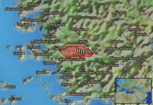 Map of Kaystros and its neighbours