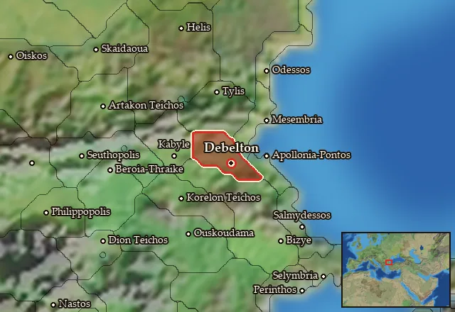 Map of Kyrmianaia-Nipsaia and its neighbours
