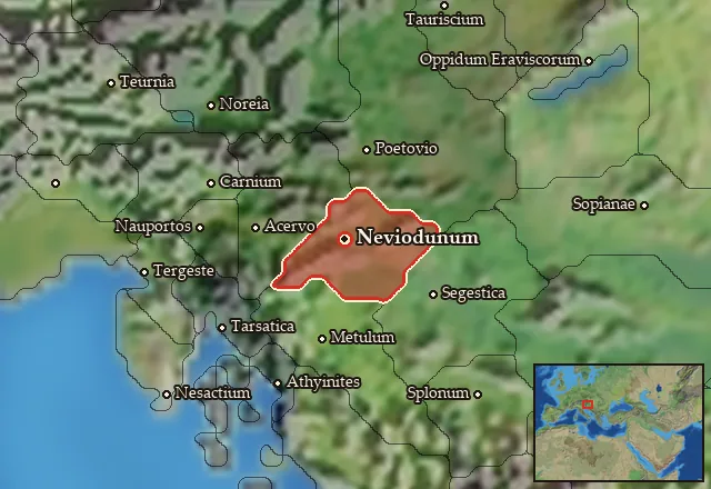 Map of Latobicia and its neighbours