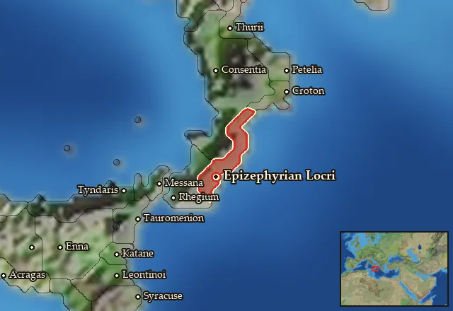 Map of Lokroi Epizephyrioi and its neighbours