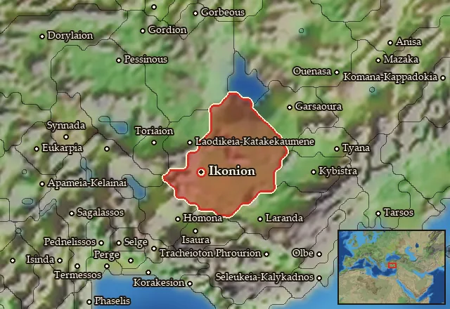 Map of Lykaonia and its neighbours
