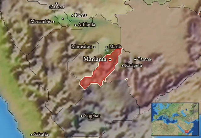 Map of Marda and its neighbours