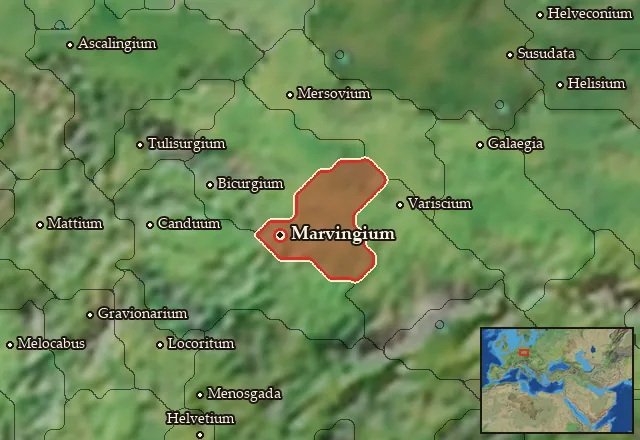 Map of Marvingia Vetus and its neighbours