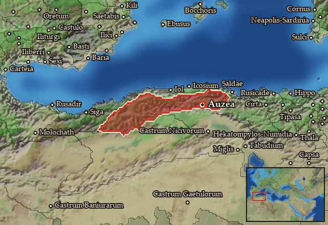 Map of Masaesylia Septentrionalis and its neighbours