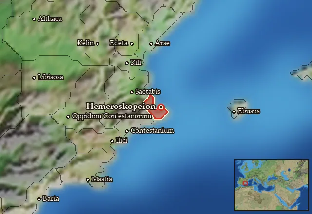 Map of Massalike Kontestania and its neighbours