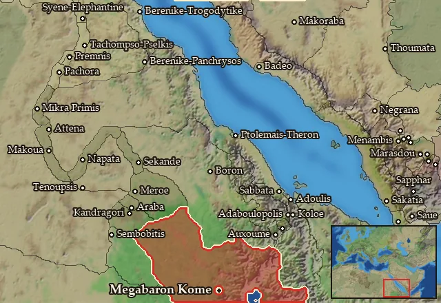 Map of Megabaria and its neighbours
