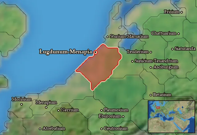 Map of Menapia Orientalis and its neighbours