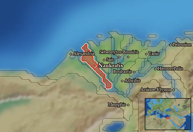 Map of Menelaites-Prosopites Nomoi and its neighbours