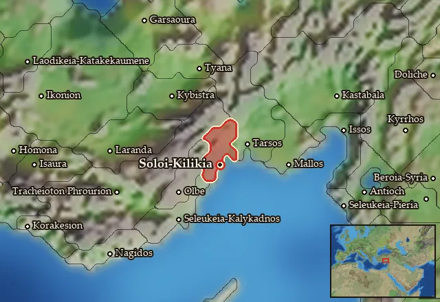Map of Mese Kilikia and its neighbours
