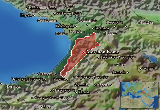 Map of Moschia and its neighbours