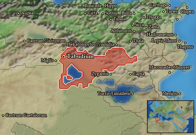Map of Musulamia and its neighbours