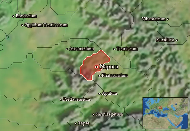 Map of Napocaea and its neighbours