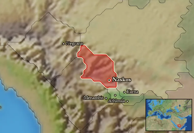 Map of Nashaq and its neighbours