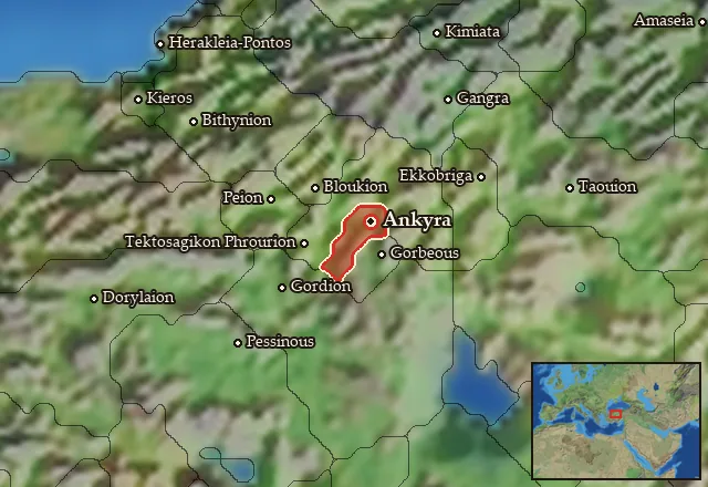 Map of Nea Tektosagia and its neighbours