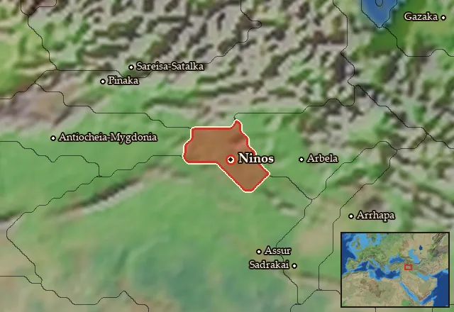Map of Ninawa and its neighbours